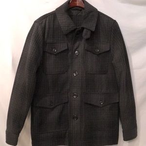 Buffalo Plaid Wool Coat